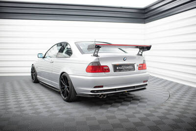 Carbon Spoiler With External Brackets Uprights + LED BMW 3 Coupe E46
